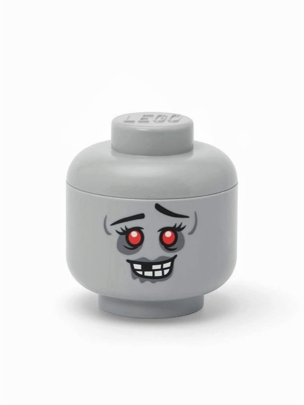 LEGO Mini Storage Head Zombie Girl Building Block Storage Gray